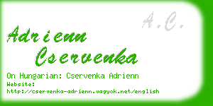 adrienn cservenka business card